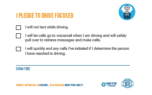 pledge to drive focused